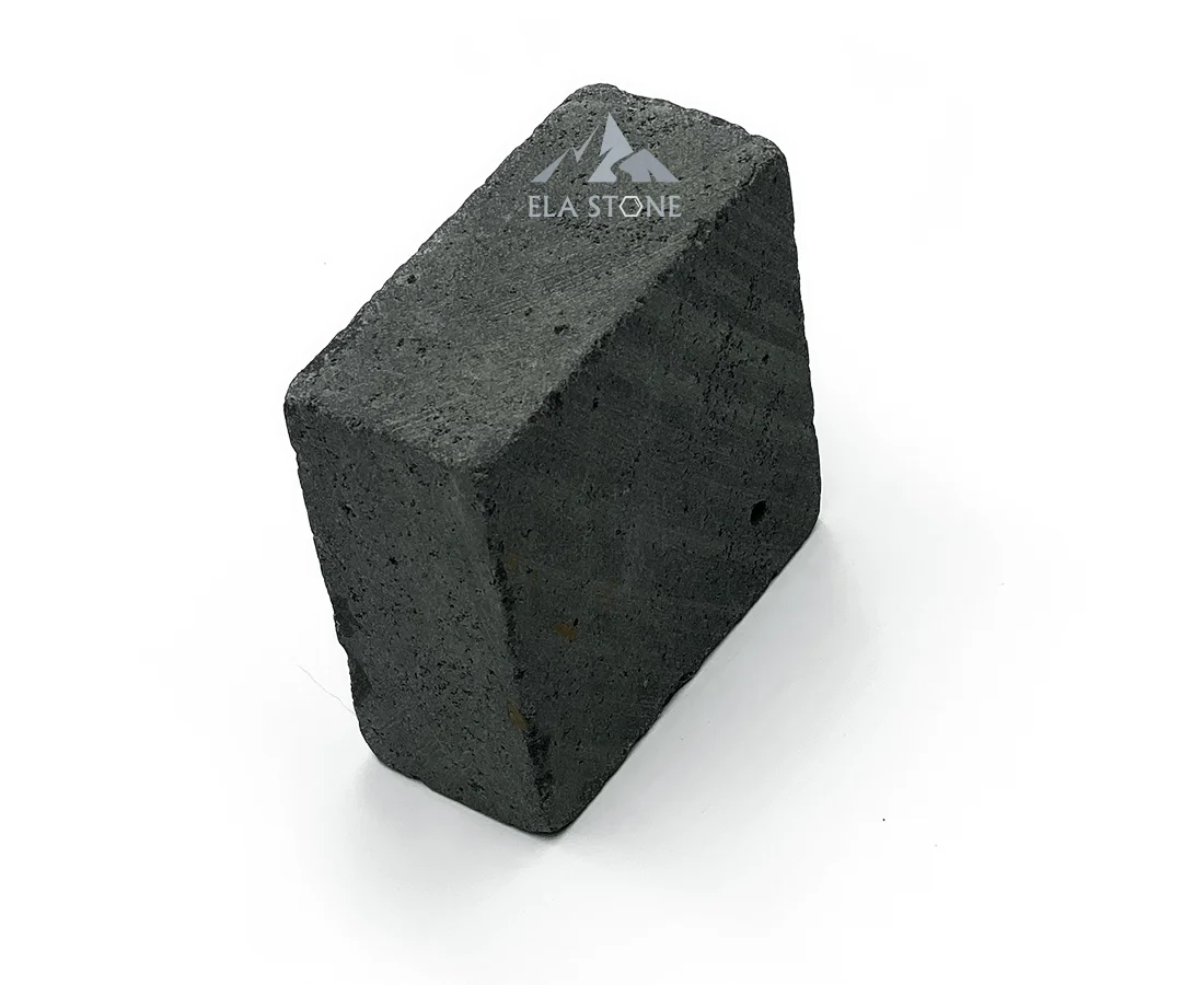ELA Stone Modern Postmodern Midcentury Villa Apartment Building Garden Picked Lava Cubic Stone from Vietnam