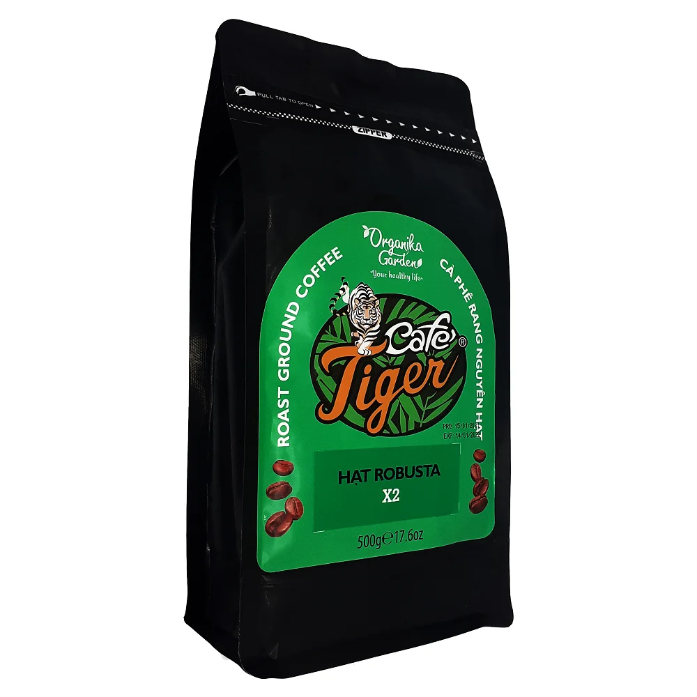 Вьетнамские кофейные зерна средние жареные TIGER - ROBUSTA по лучшей цене