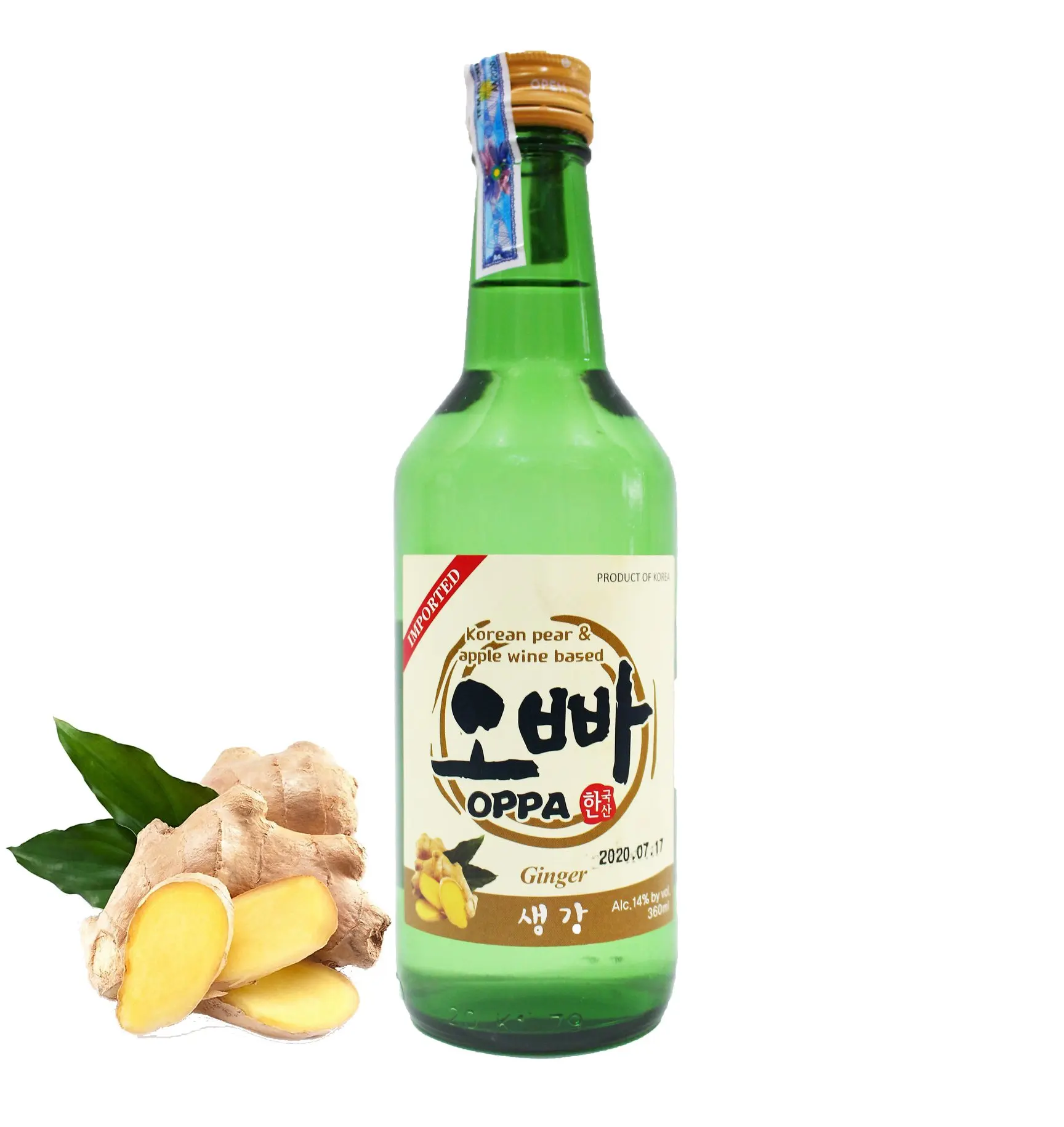  Корейский Традиционный напиток Oppa Soju 360 мл рисовое вино Фруктовый Ароматизированный