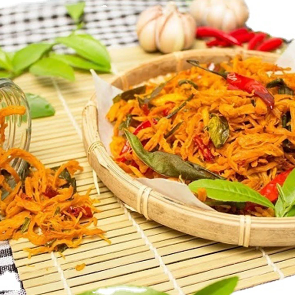 Wholesale Dried Shredded Spicy Chicken with lemon leaves Type 1