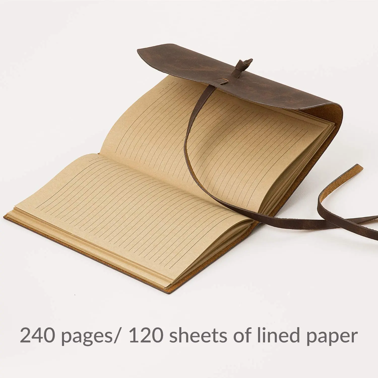 Natural  Leather Journal for Men and Women to Write in 6x8 inches Lined Leather Journal Notebook Rustic Handmade Vintage Leather