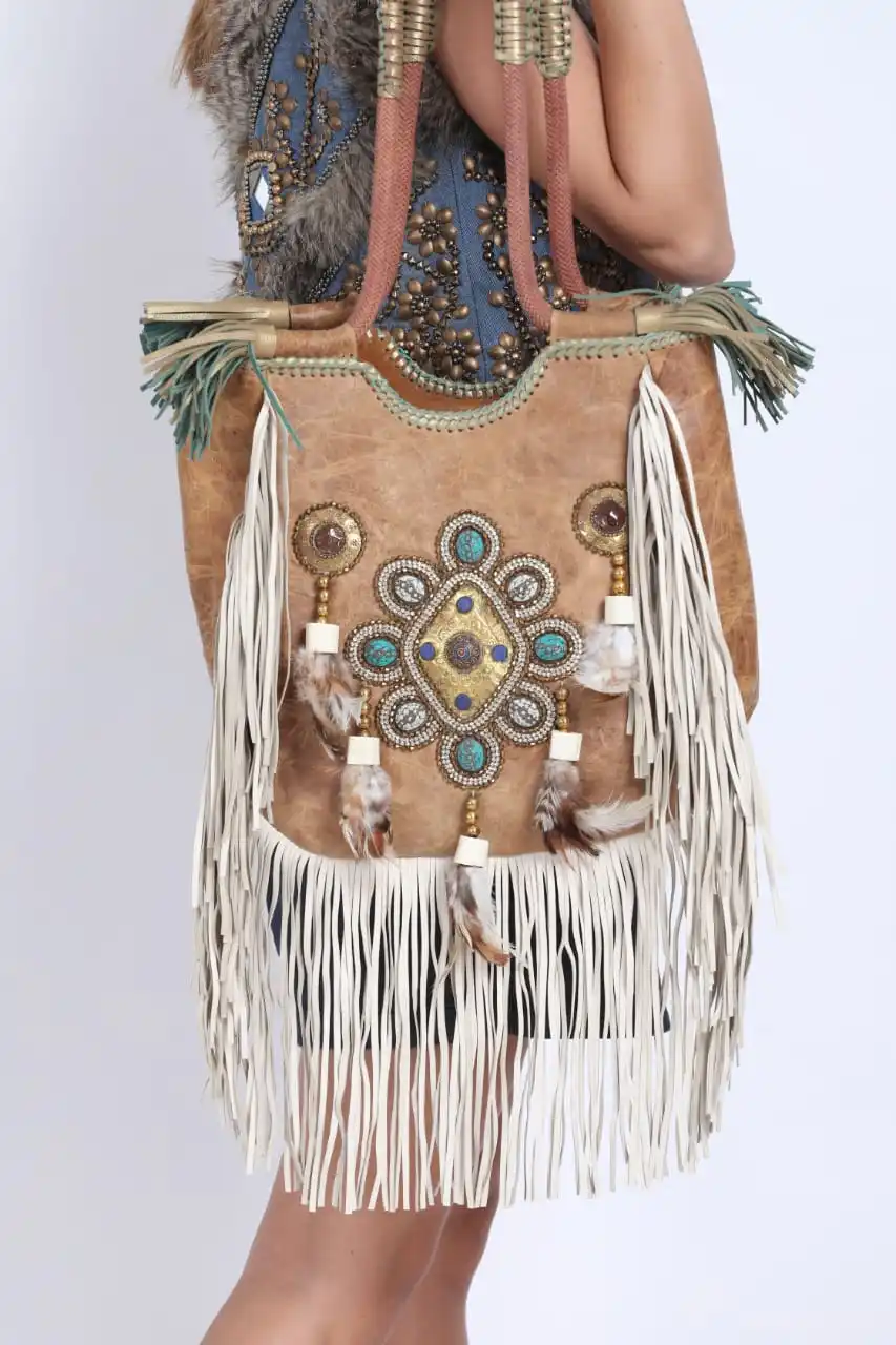 Indian Traditional Unique Designer Boho Women Crossbody Bag Leather Bag