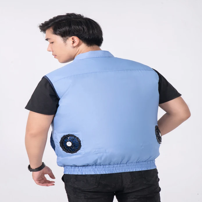 Hot Environment Men Cooling Air Conditioner Clothes Fan cooling shirt made in Vietnam