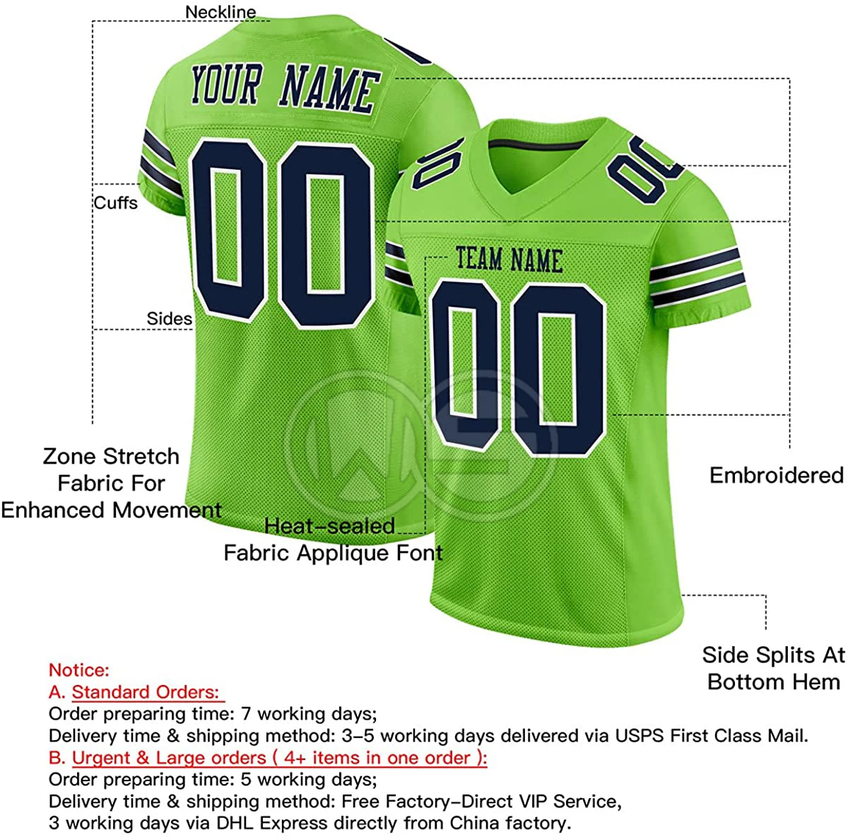 Custom Youth American Football Team Uniforms Tackle Twill Men American Football Sports Uniform