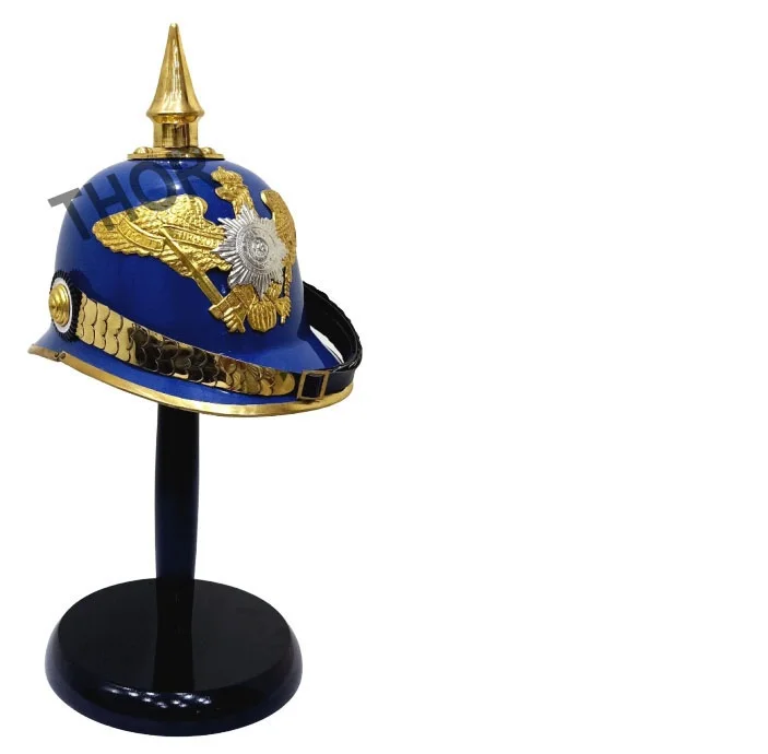 Средневековый защитный шлем из прусской кожи-немецкий офицер Pickelhaube шлем офицер из прусской латуни дизайн