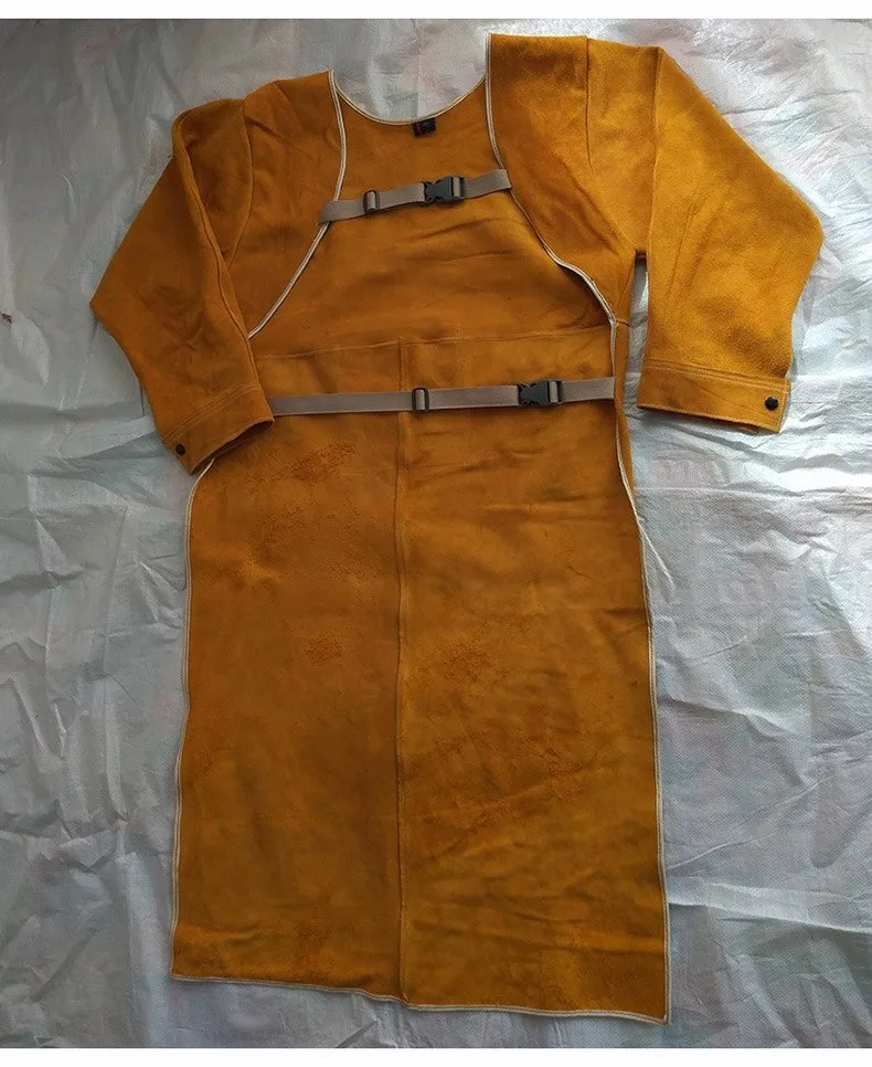 New Custom Logo Welding Equipment Cowhide Leather Workshop Welders Leather Apron