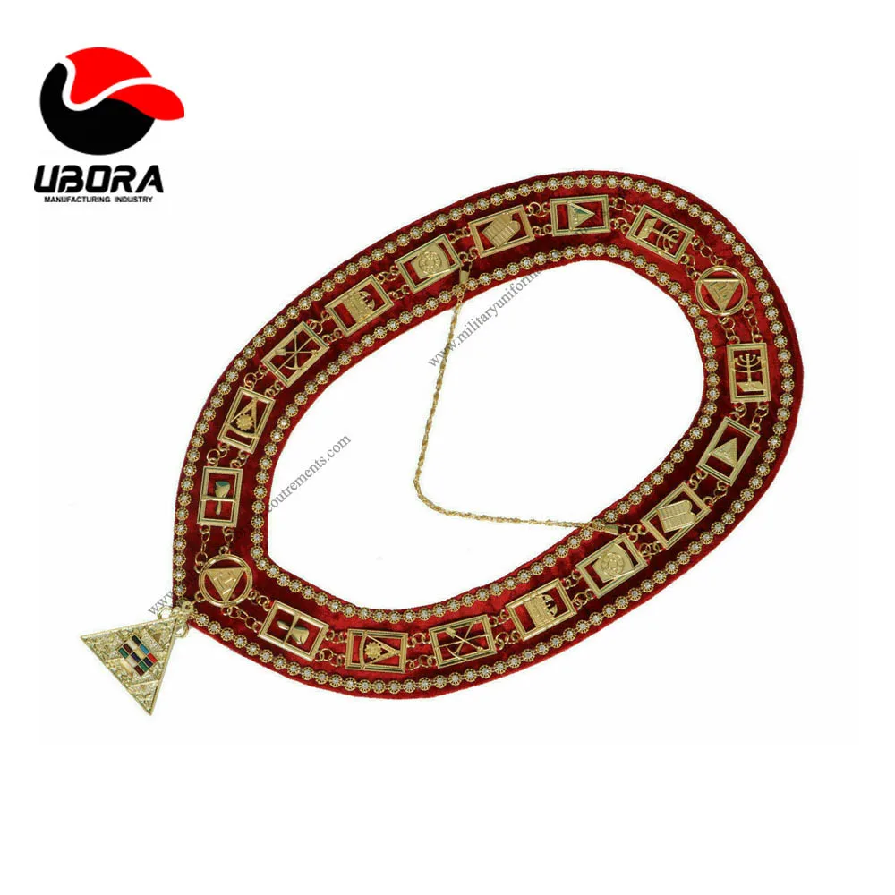 Воротник с металлической цепочкой Masonic Regalia kt рыцари темплар черная