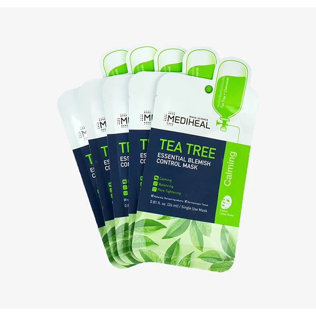 MEDIHEAL Tea Tree Essential Blemish Control Sheet Mask Private Label OEM ODM skincare Korean Cosmetics wholesale skin care face
