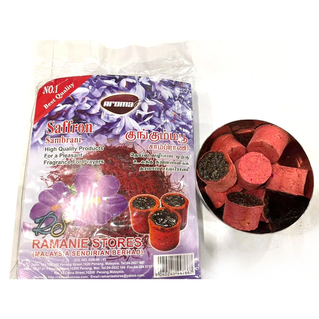  Ароматические цилиндрические благовония для молитвы Sambrani с шафраном высокого качества