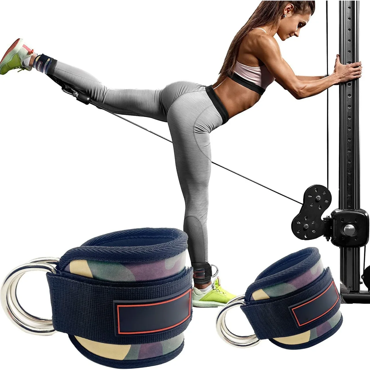 2024 Neoprene ankle support for ankle protection strap Custom Rubber Logo Ankle Buckle Straps