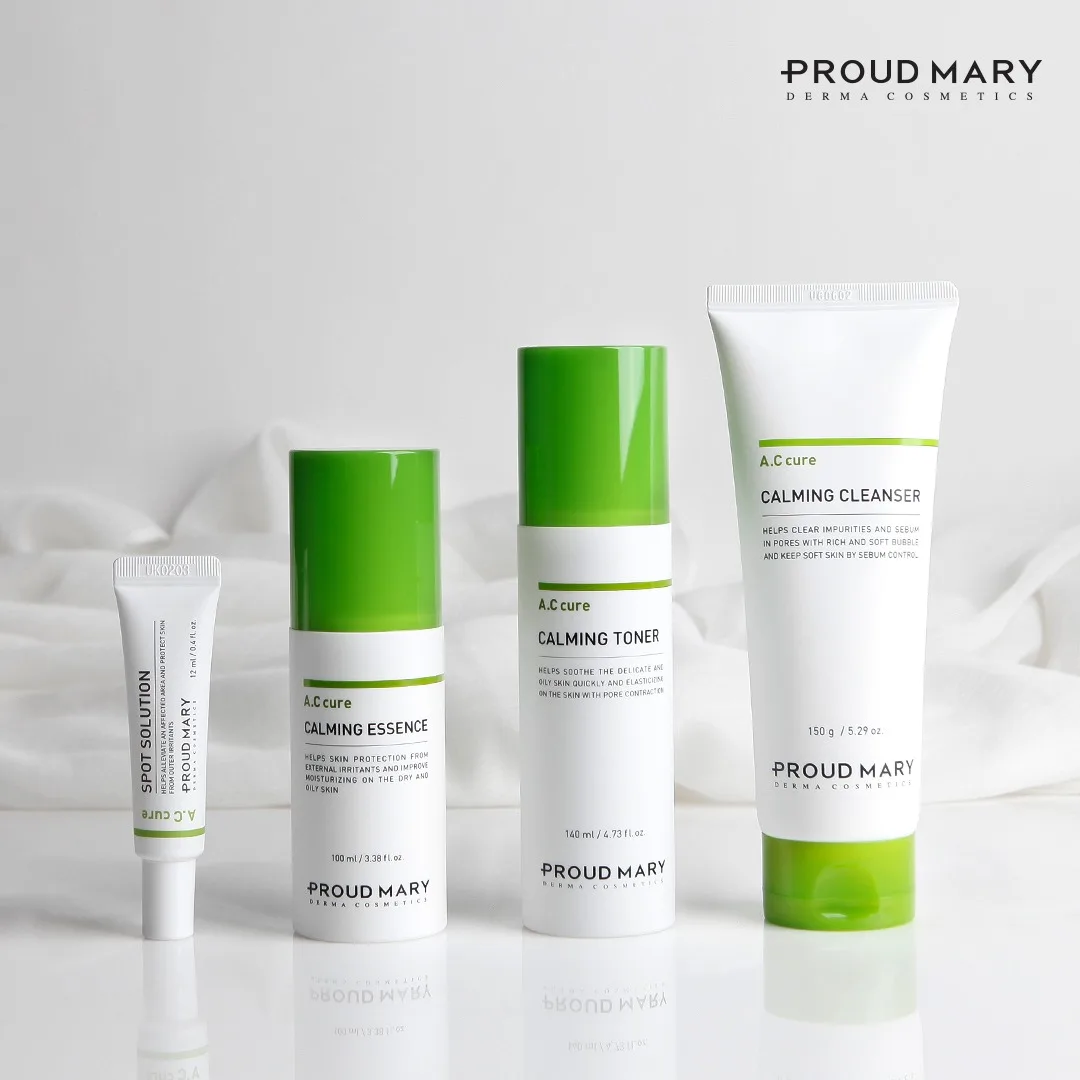 Korea Proud Mary Acne Facial Cleanser 150ml for clearing the impurities on skin and sebum in pores with soft bubble