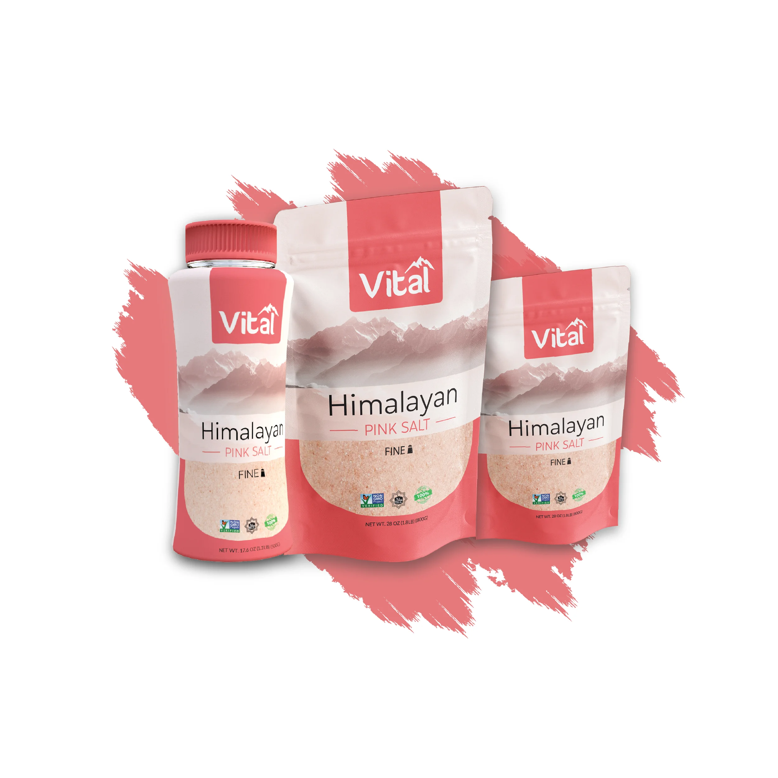 
Vital Himalayan Pink Salt - Fine Bottle 