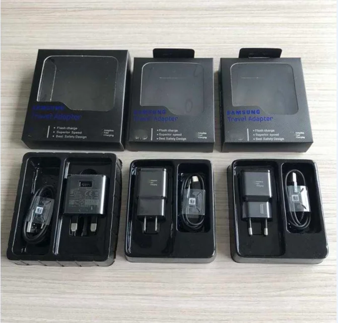 Оригинальный USB-штекер S10 с кабелем типа c быстрое зарядное устройство штекер для Samsung galaxy S8 edge S9
