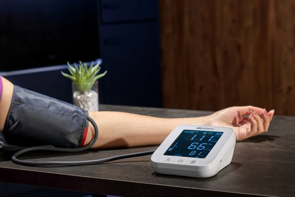 BION Automatic Blood Pressure Monitor B100 Electronic Digital Blood Pressure Machine Singapore Brand Dual Power Source