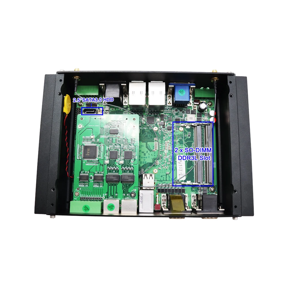 High Performance 4*RJ45 Giga Lan 6*COM Industrial Computer Intel Core i7 10510U 6*USB Fanless Industrial Mini PC