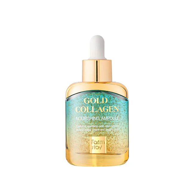 FARMSTAY GOLD COLLAGEN NOURISHING AMPOULE  - CPNP Made in Korea Cosmetic - Anti Aging Anti-wrinkle Whitening Moisturizing