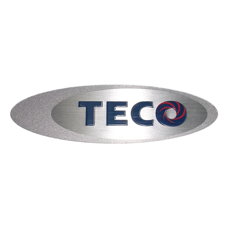 Waterproof Brushed Metal Logo Aluminum Nameplate with Adhesive for home Taiwan auto parts auto spare parts auto parts accessory