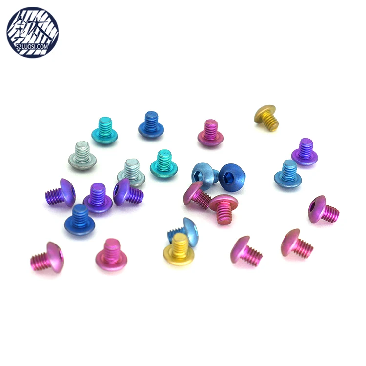 Анодированные титановые винты M3 для велосипеда радужной расцветки