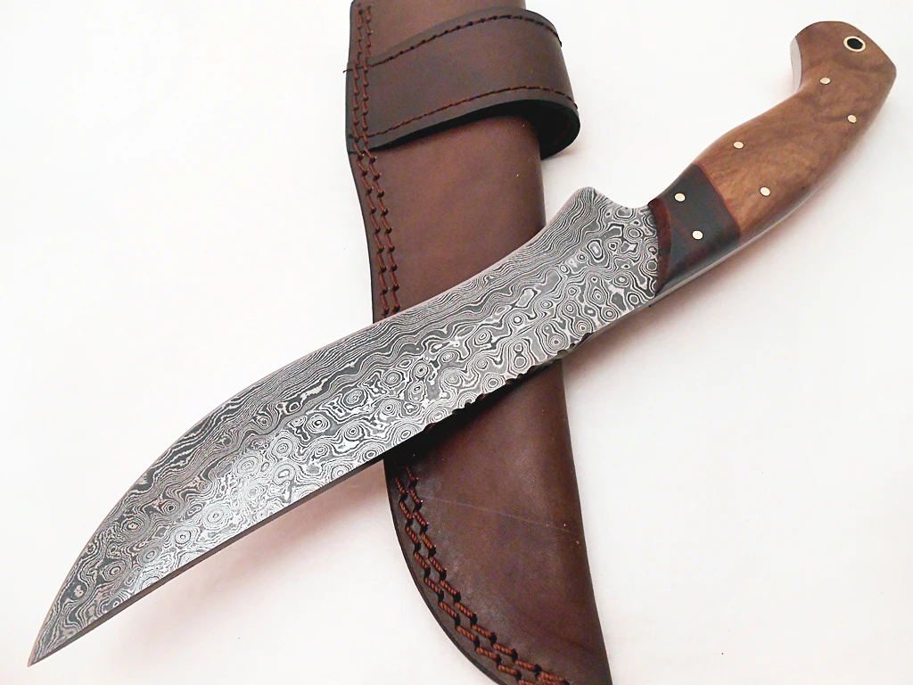 Custom Size Premium Quality Handmade Damascus Steel Hunting Bowie Knife Comfortable handle Grip Skinner knife