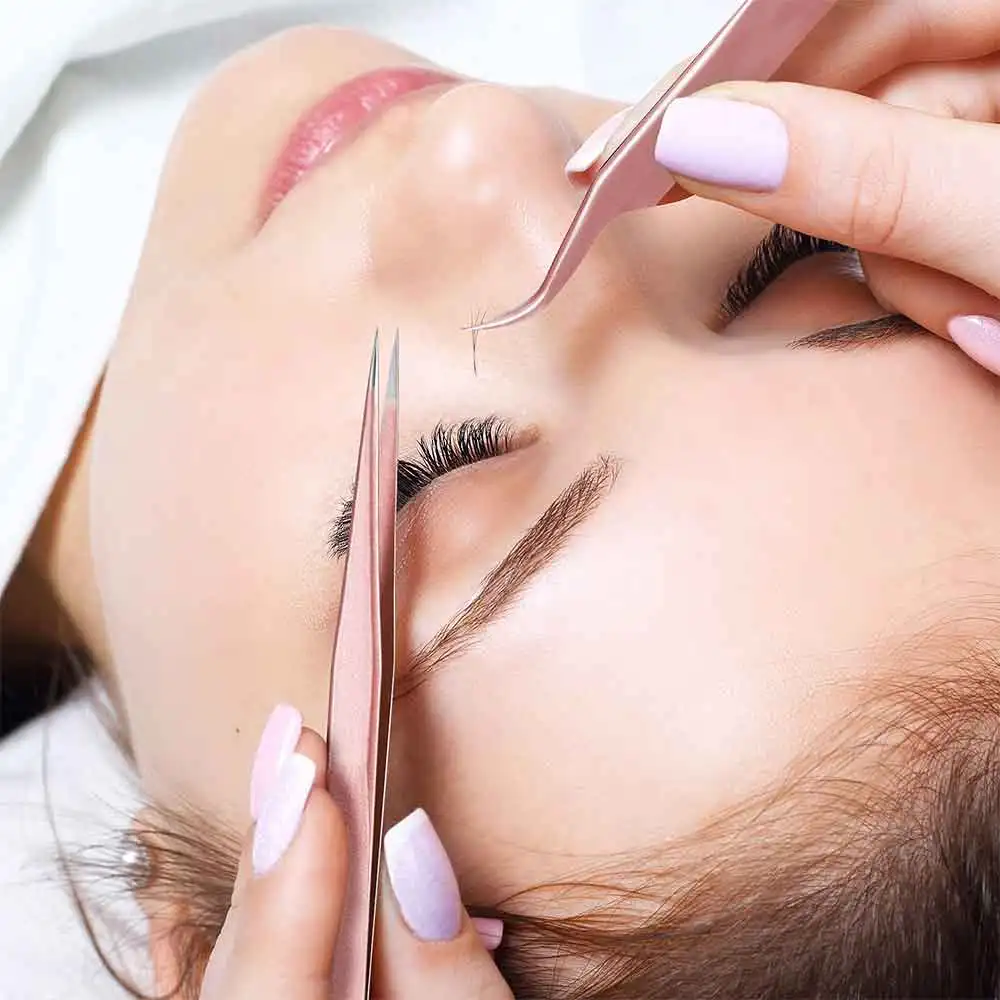 Eyelash Extension Tweezers Kits tweezers Professional Stainless Steel Volume Eyebrow Tweezers