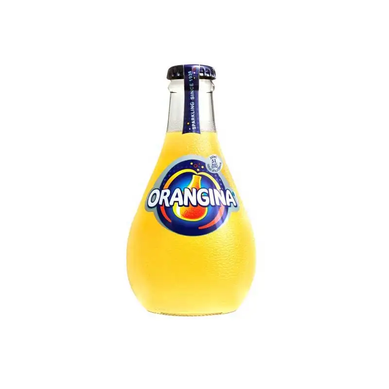 ORANGINA - lemonade and orange juice with 2% pulp. 24 x 33 cl cans.
