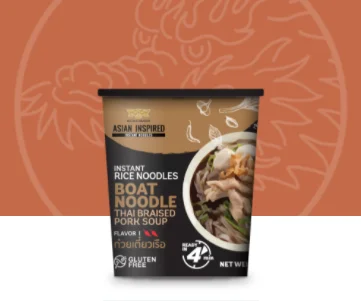 Best Price Double Dragon Brand Instant Noodles 65g cup Thai Boat Noodles From Thailand