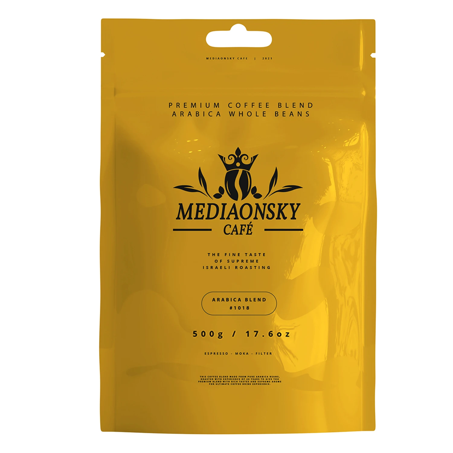 
2021 Премиум смесь кофе эспрессо-500 г, смесь арабики 1018-кофейные зерна целого арабики-MEDIAONSKY CAFE 
