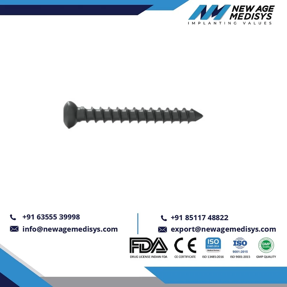 
High Rank Medical Products Rajkot Trauma Orthopedic Implants titanium Cortical Screw 3.5mm Bones Fracture Fixation 