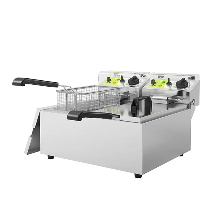 High power automatic stainless steel deep fryers commercial restaurant equipment