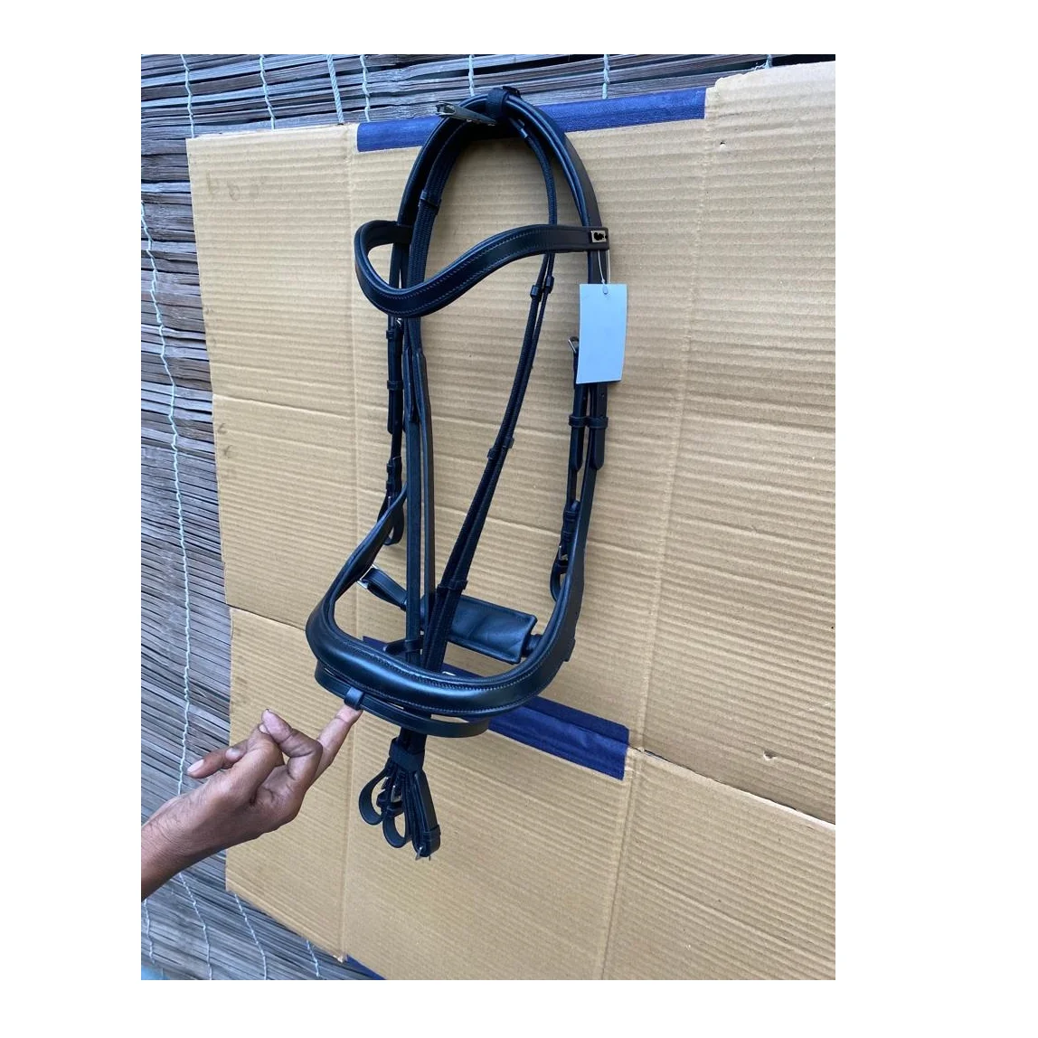 Equestrian Premium Quality Vegetable Leather Anatomic Horse Snaffle English Bridle with Soft Leather Padding horse equipment
