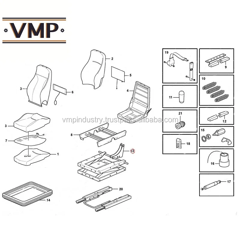 VOE17226603 - Suspension Kit for A25G, A30G, A30F, A35F, A40F, A35G Articulated Haulers   - OEM