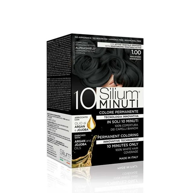 Made in Italy hight quality 10 minutes ammonia free intense black permanent hair dye cream color kit