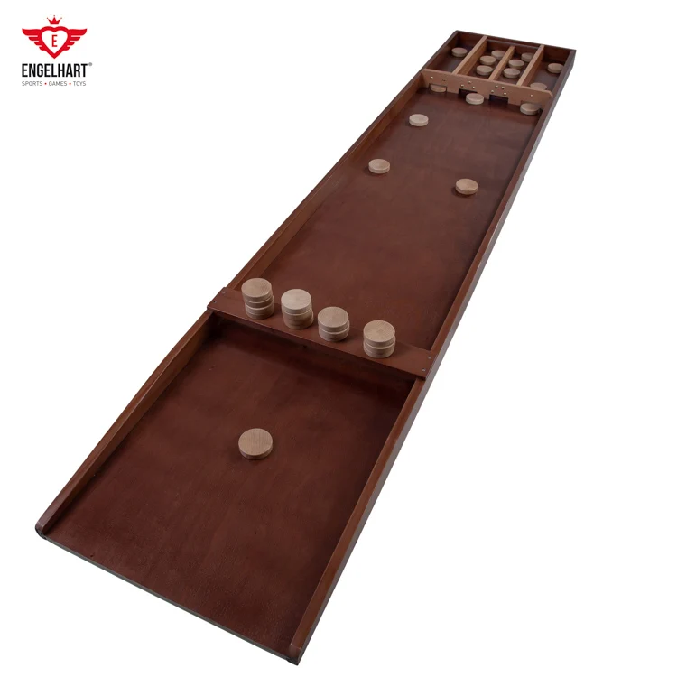 Longfield Games - High Quality Luxury Tournament Shuffleboard Sjoelbak including 30 beechwood Shuffle discs Professional Quality