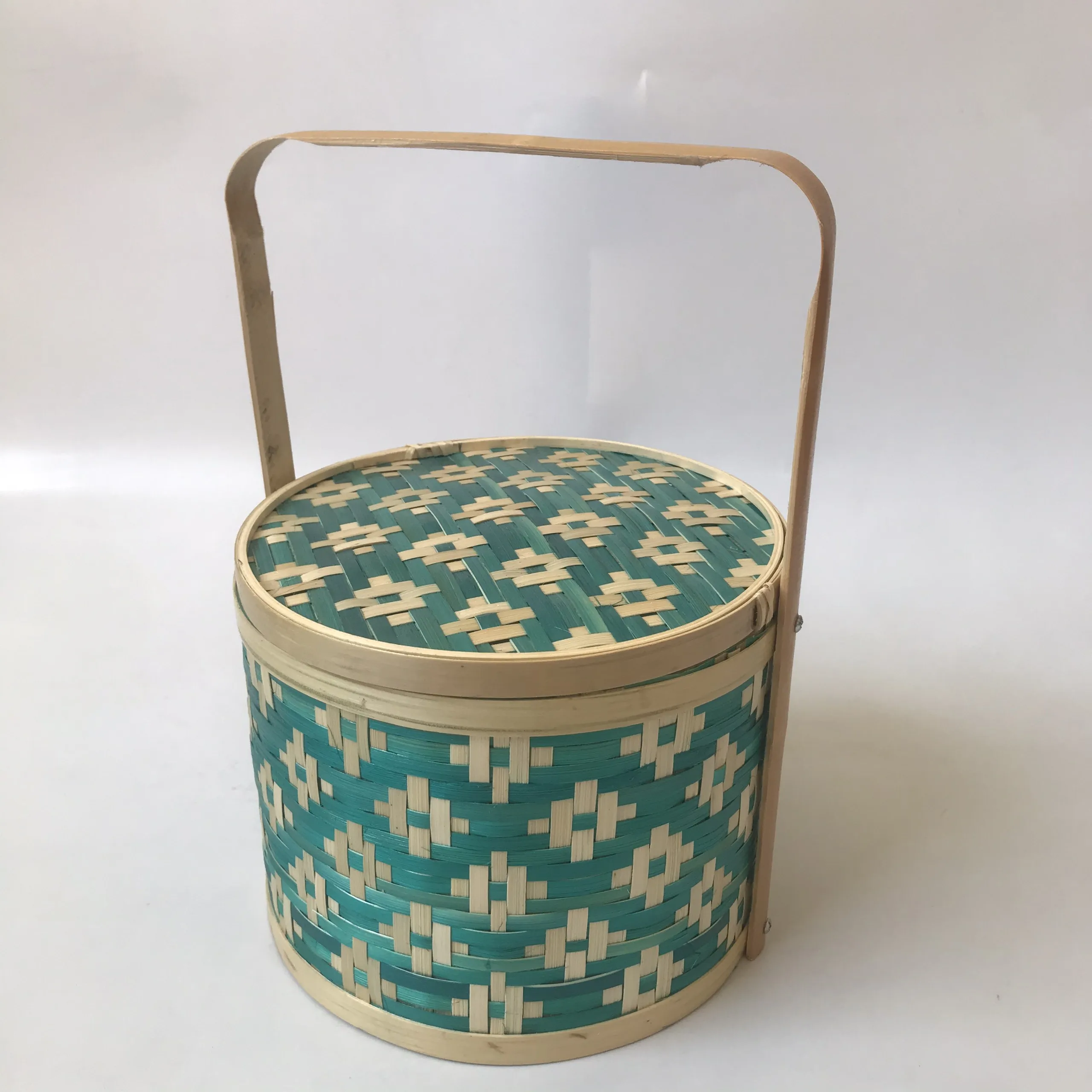 Eco-friendly Bamboo Basket Lunch Box Kitchen Storage Home Decor Thailand style