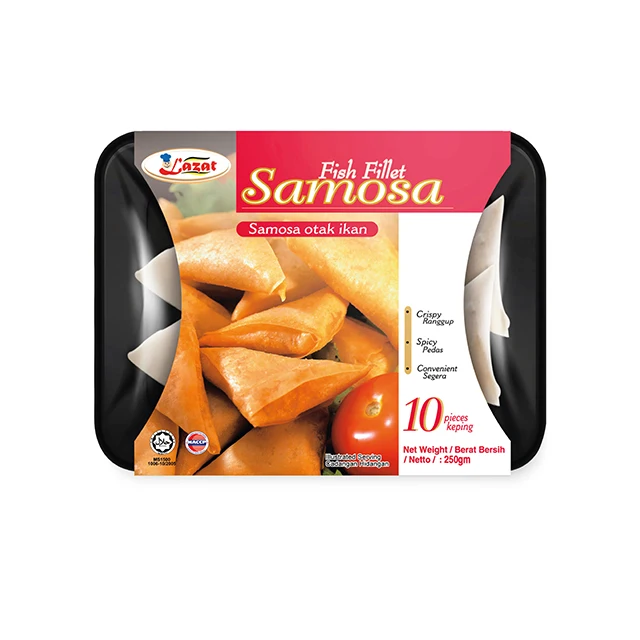 Кондитерская коробка из Малайзии готовая к приготовлению Самоса-Otak Fish 10 (250 г X 24 кв.