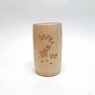 Natural custom logo bamboo reusable coffee cups from Vietnam