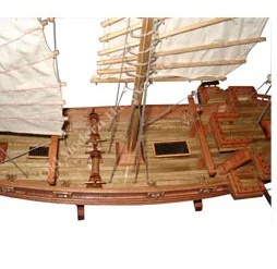  High Quality Wooden Model Boat Chinese Pirate Junk Medium