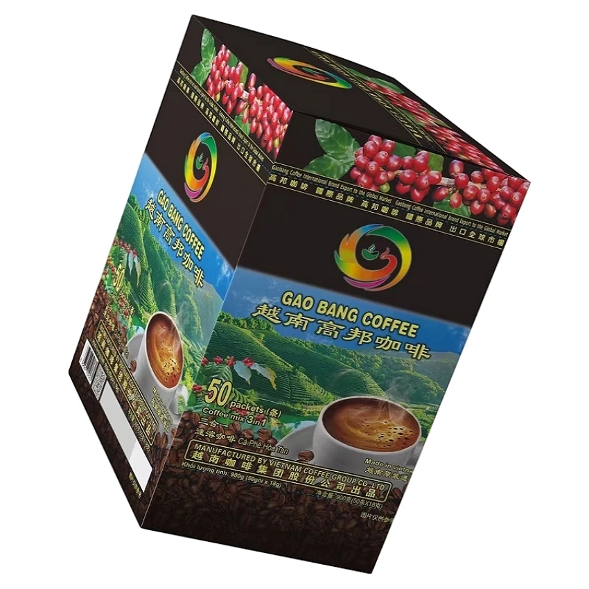 Лидер продаж 2021, оптовая продажа, поставщик напитков для мгновенного кофе 3 в 1-Gaobang, мгновенный кофе 3 в 1, порошок 12 грамм, Вьетнам