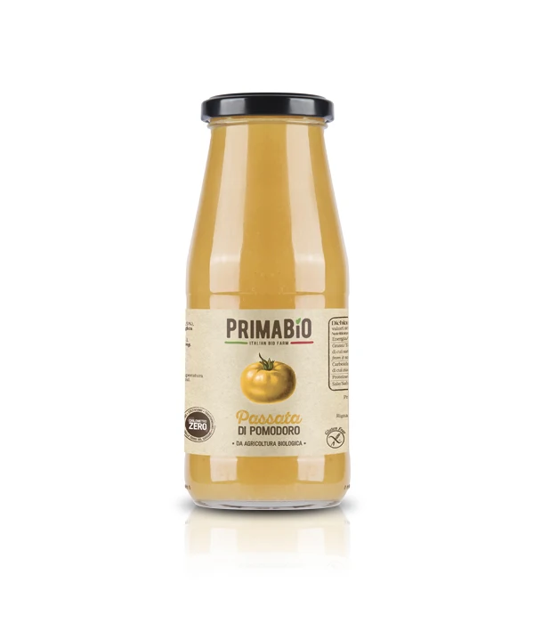 Private Label Top Quality Italian Yellow tomato puree in glass 420g