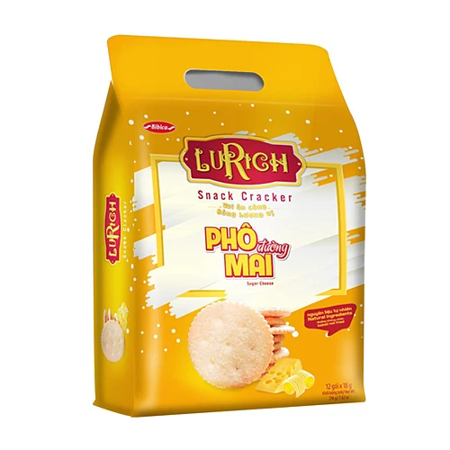 Vietnam Cracker - Sugar Cheese Lurich Snack Cracker 216g - Top Delicious Cracker
