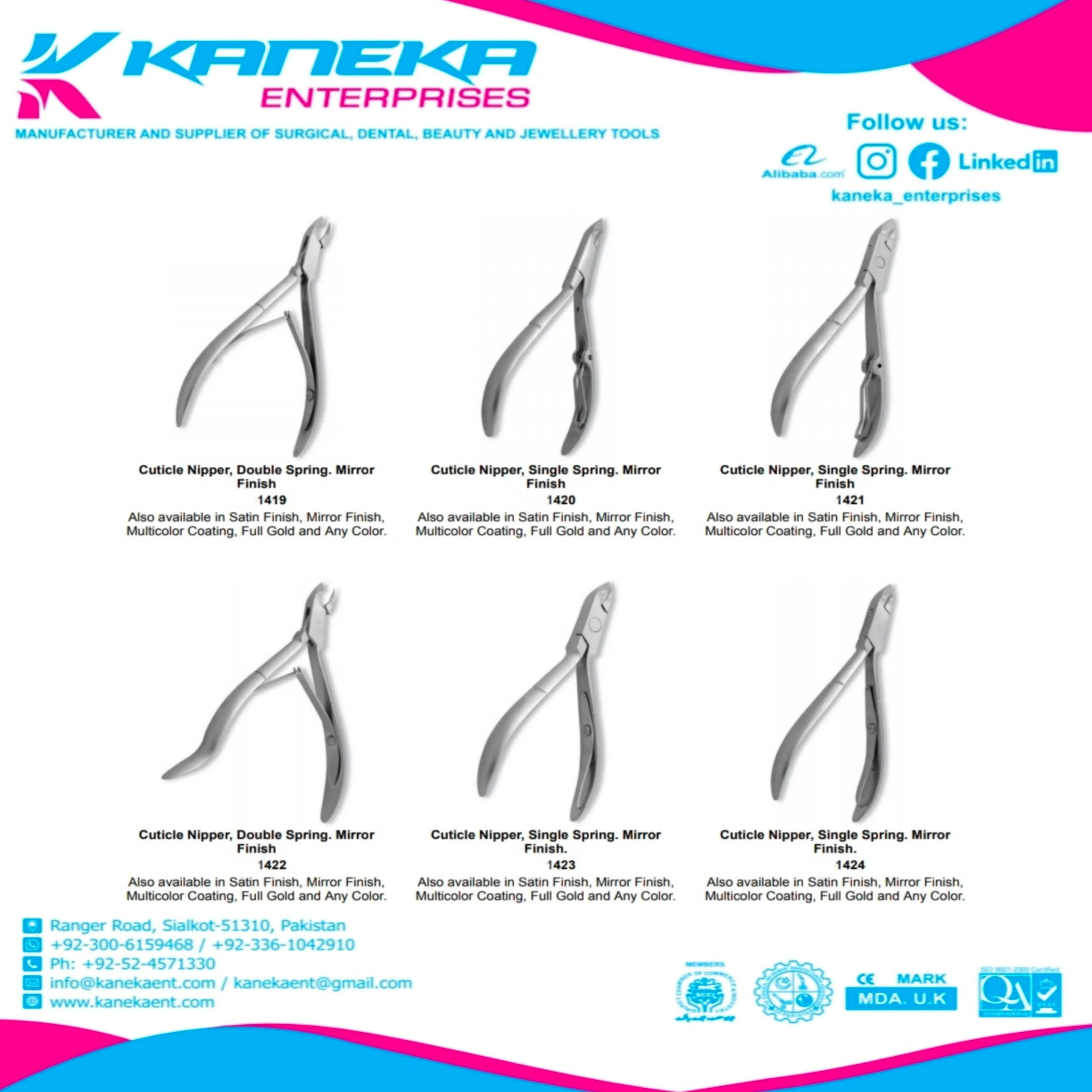 Pro Cuticle Nipper is an expertly crafted, ultra-sharp tool designed to effectively and safely remove dead skin Round Head