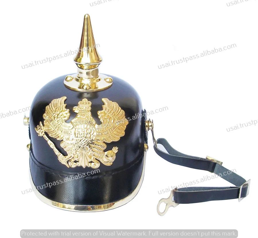 German Pickelhaube Armor Helmet Defensive Covering for The Head One of The Most Universal Helmet Collectible Armour Leather Iron