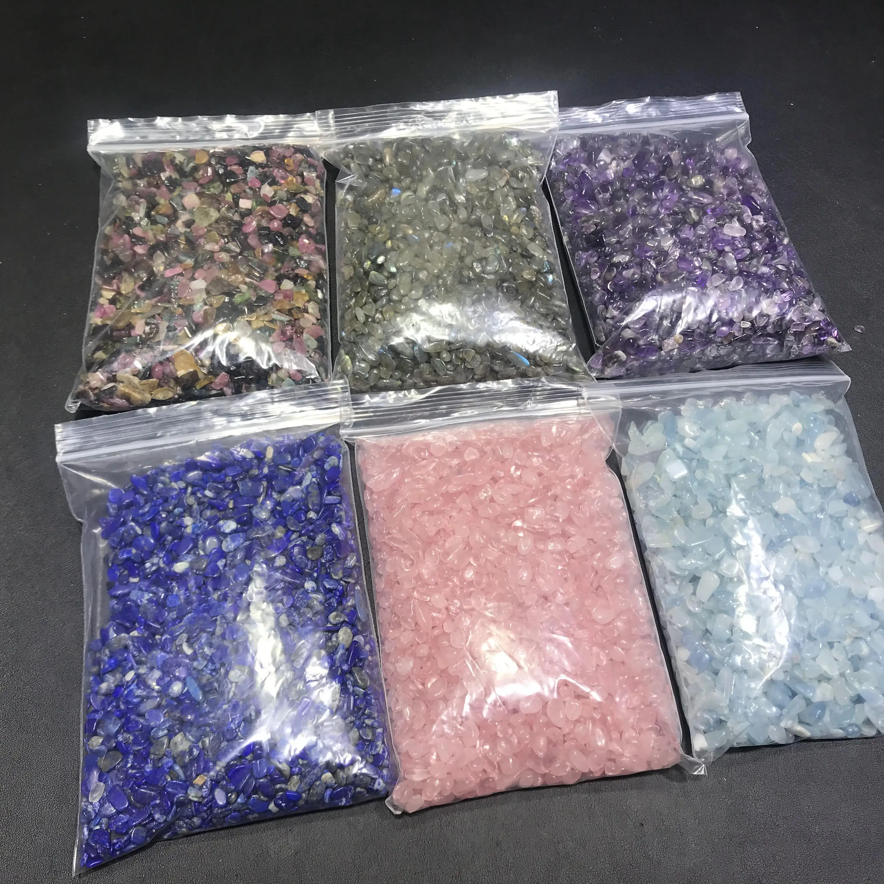 wholesale Polished  Chips crystal Quartz  crystal healing tumble stone Bulk Crystal Healing stone chips Gravel