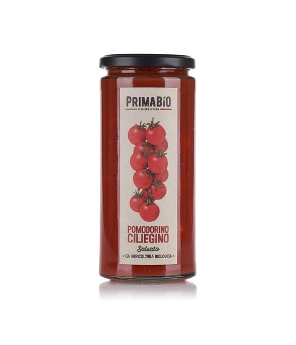 Italian Organic Cherry tomato with tomato sauce premium quality 580ml