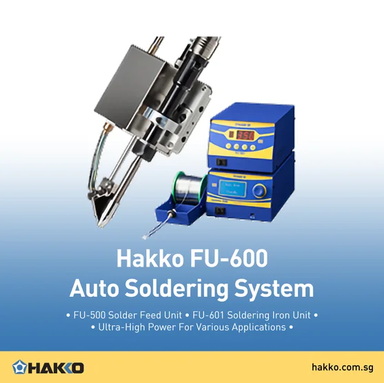 Auto Soldering Unit FU601 HAKKO ORIGINAL 300W  Accurate Solder feeding w FU500 Lead Free RoHS ESD Safe FU-601 Soldering Robot