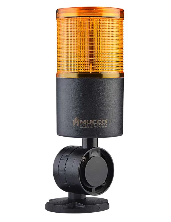 Stack light with One Section High sound Wall Mount Steady Flashing Rotary Strobing With Buzzer ABS Housing Polycarbonate Lens