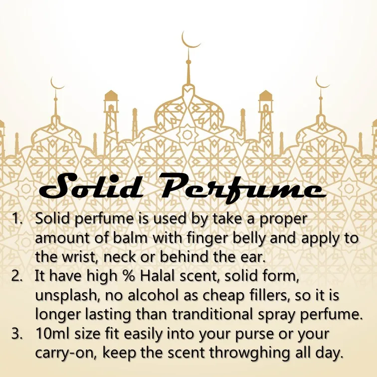 Arabian perfume fragrance factory price parfum women solid perfume oil wholesale