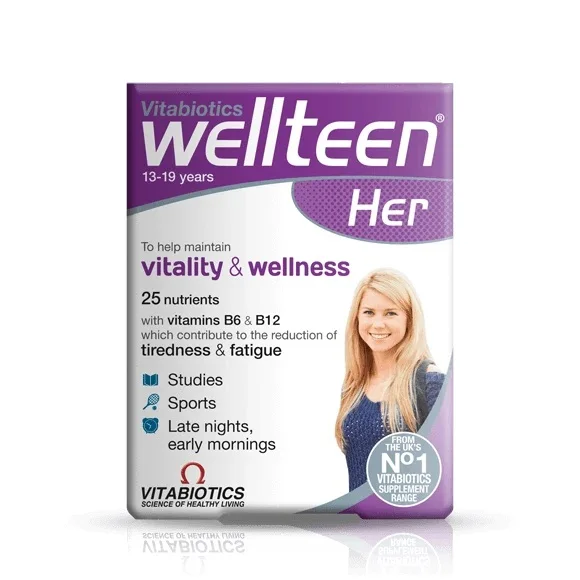 
Vitabiotics Wellteen Her Tablets X 30 To Maintain Vitality & Wellness (501265247318) Wellteen Her with Vitamin B6 & B12 