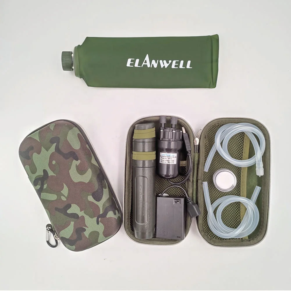 camping equipment travel portable water filter with pump