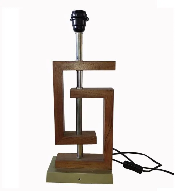 Modern Designer Wooden Table Lamp with round Shade Classic Style Bedside Room Decor 110V ABS Glass Body PC LED Light Source